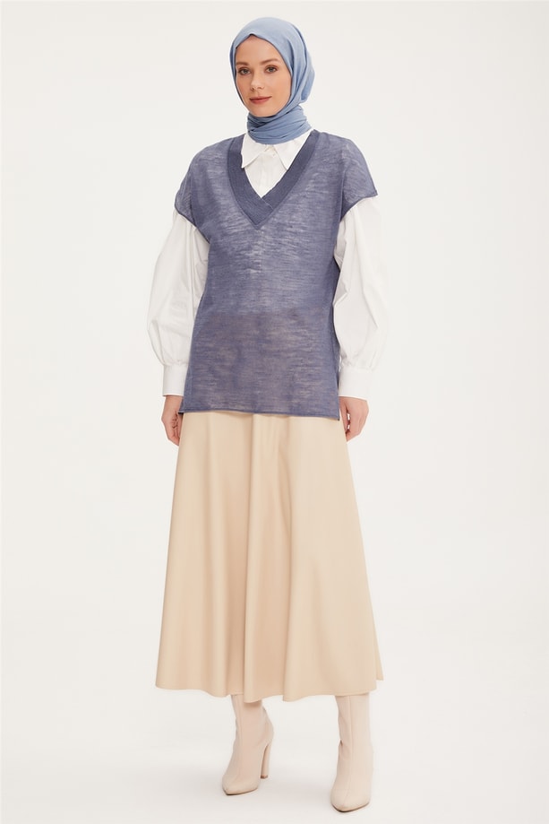 Armine Süveter 22YD8693 İndigo