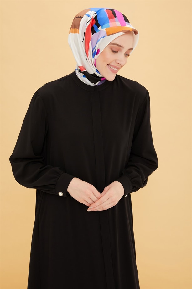Armine Kolu İnci Detaylı Ferace 22Y8801 Siyah