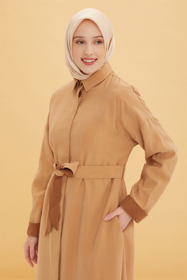 Armine Şerti Detaylı Pardesü 22Y8921 Camel