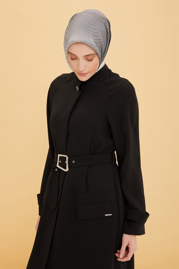 Armine Cep Kesiği Detaylı Pardesü 22Y8923 Siyah