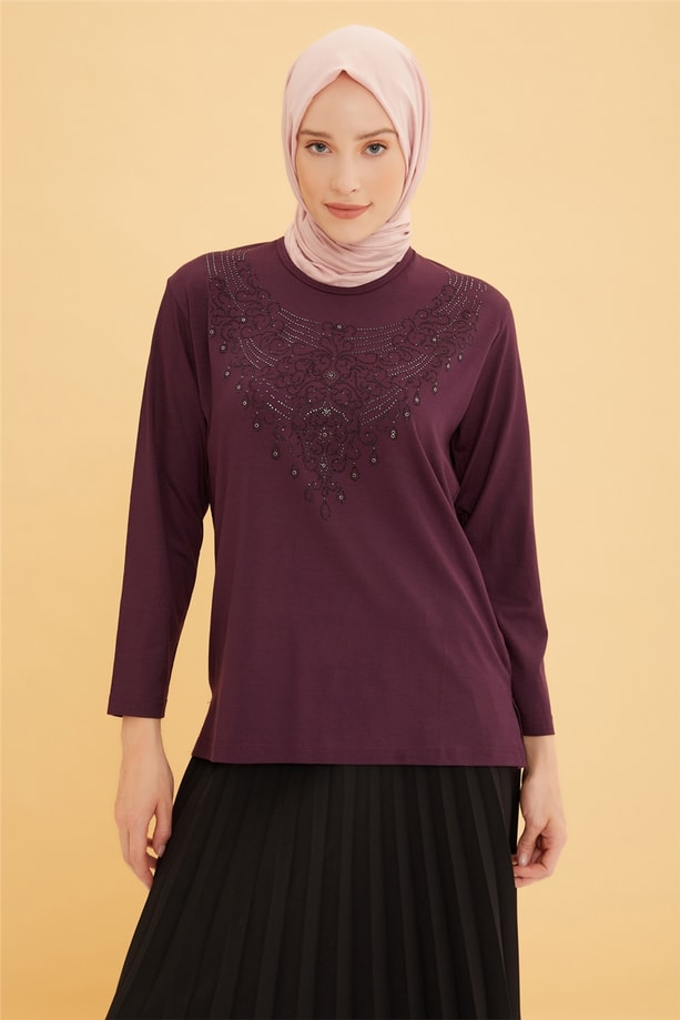 Armine Penye 22YD9019 Mürdüm