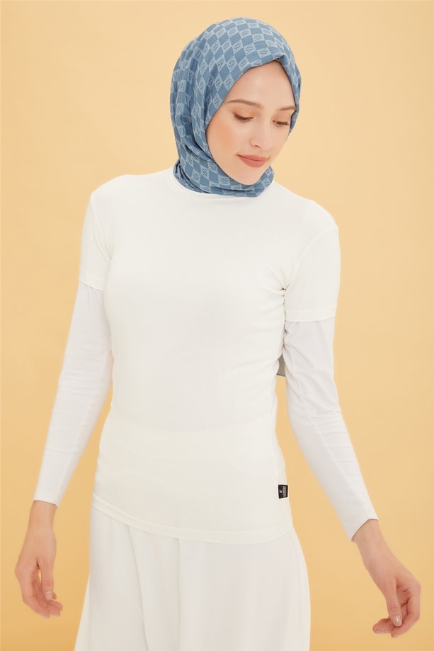 Armine Kısa Kol Badi 22YD9037-1 Ekru