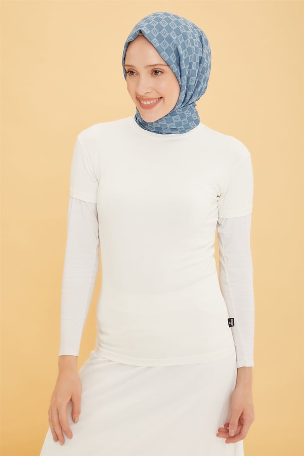 Armine Kısa Kol Badi 22YD9037-1 Ekru
