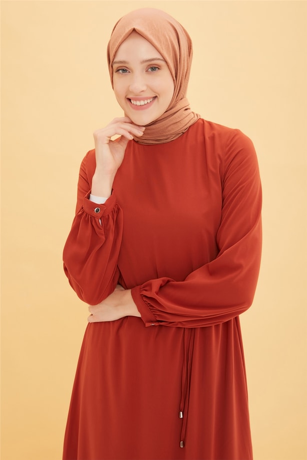 Armine Trend Elbise 22YT904-1 Kiremit