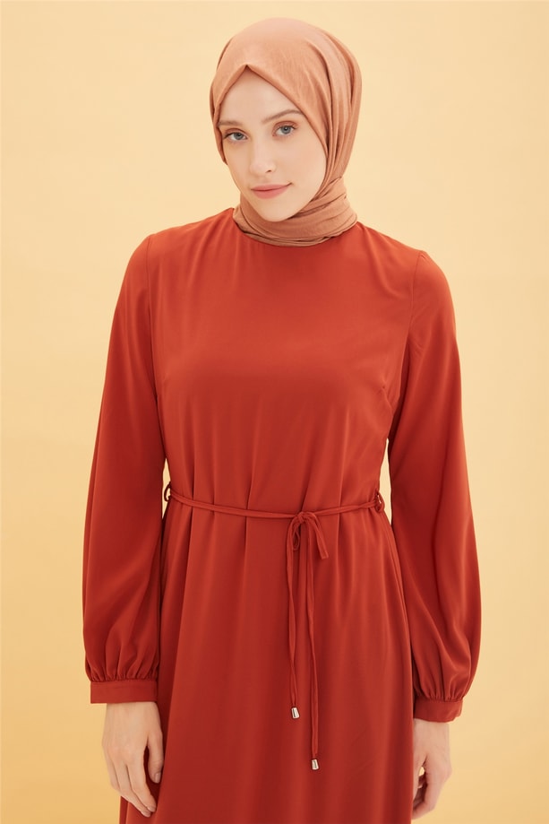 Armine Trend Elbise 22YT904-1 Kiremit
