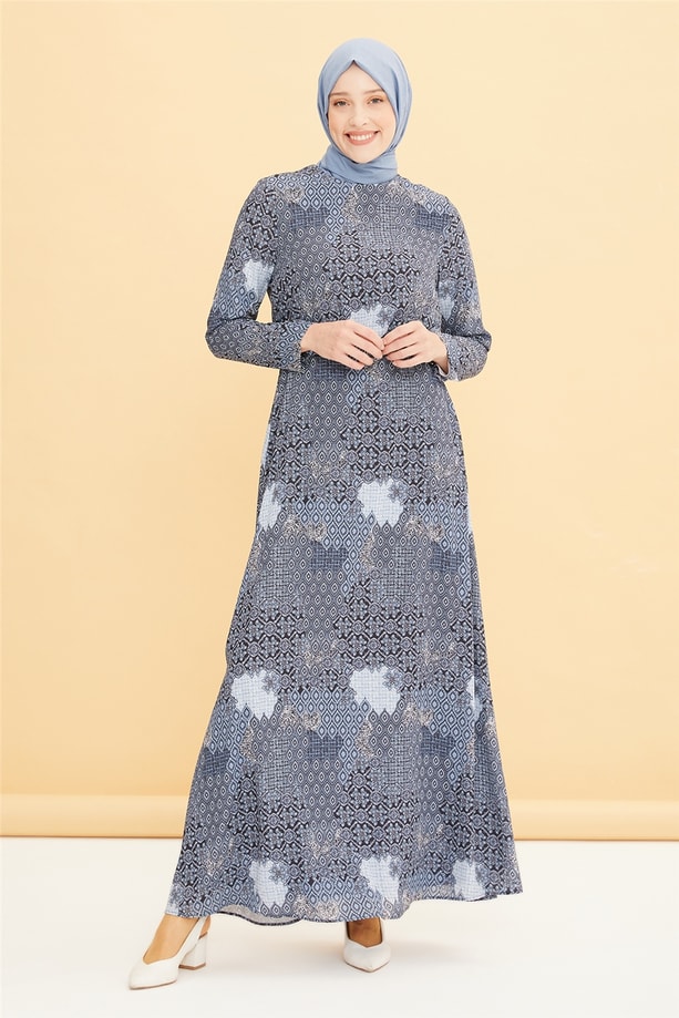 Armine Trend Elbise 22YT906 İndigo