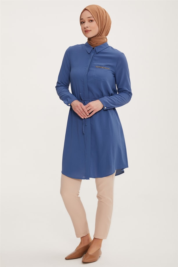 Armine Tunik 22YD9249 İndigo