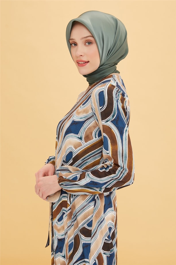 Armine Bilekleri Lastikli Elbise 22Y9402 Camel