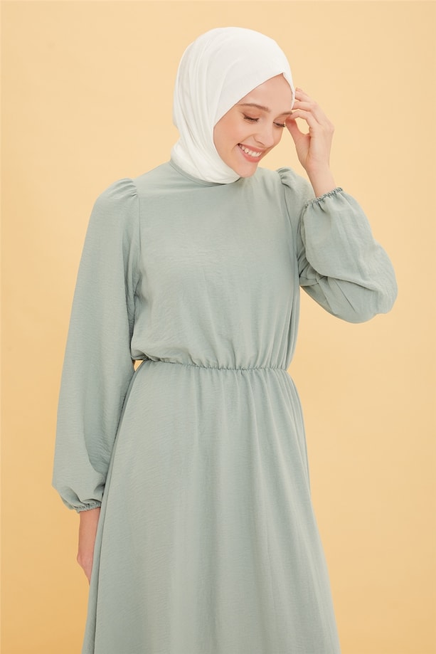 Armine Yumuşak Dokulu Elbise 22Y9414 Mint