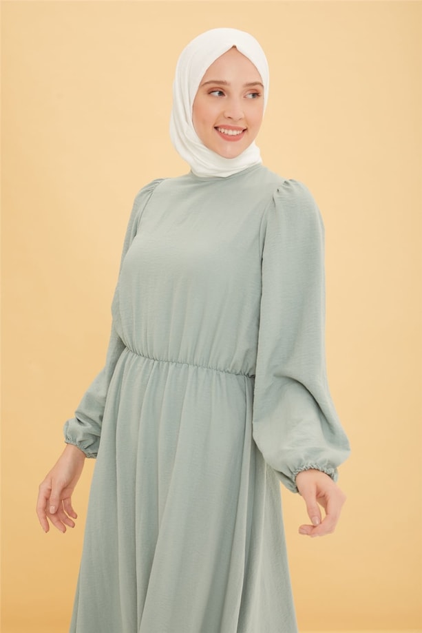 Armine Yumuşak Dokulu Elbise 22Y9414 Mint