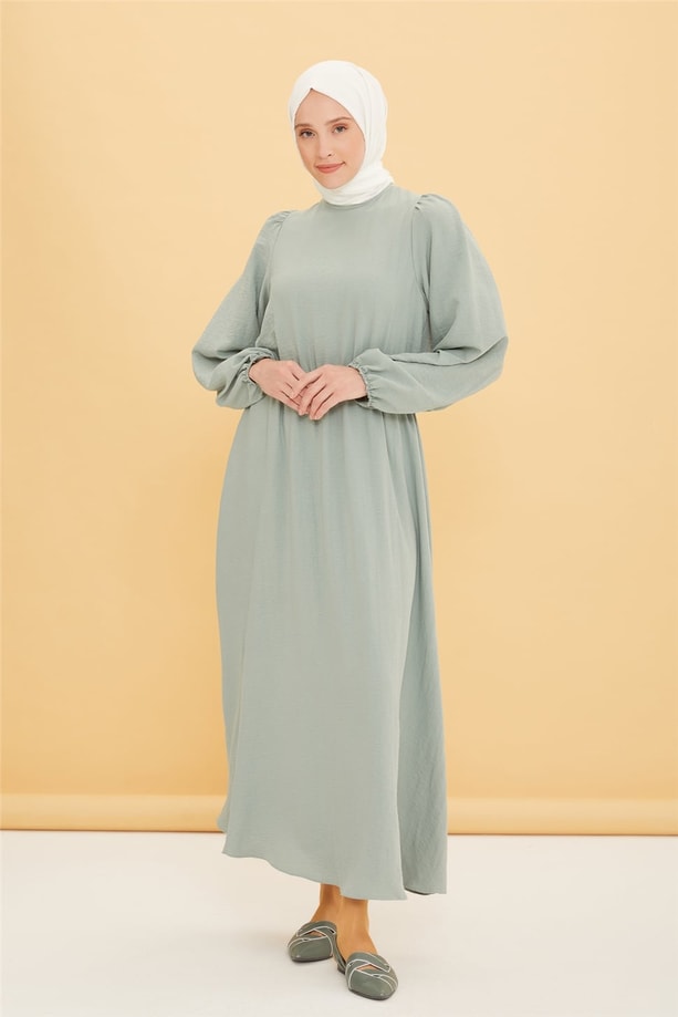 Armine Yumuşak Dokulu Elbise 22Y9414 Mint