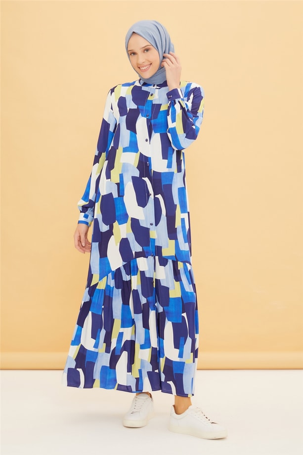 Armine Elbise 22Y9424 Mavi