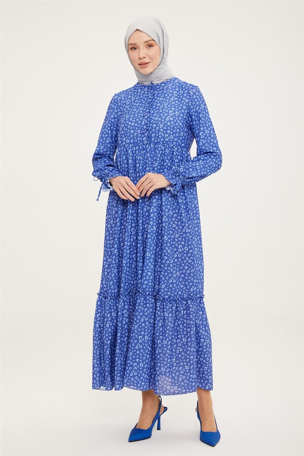 Armine Desenli Kolu Bağlanabilen Elbise 22Y9425 Leopar