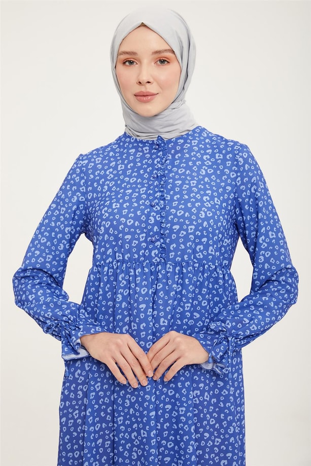 Armine Desenli Kolu Bağlanabilen Elbise 22Y9425 Leopar