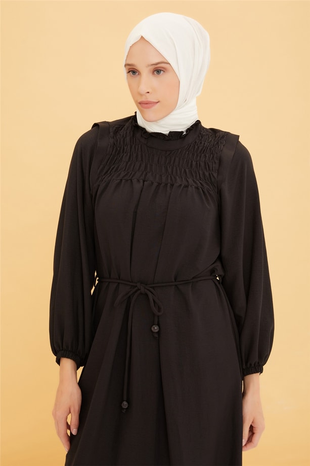 Armine Aller Detaylı Elbise 22Y9454 Siyah