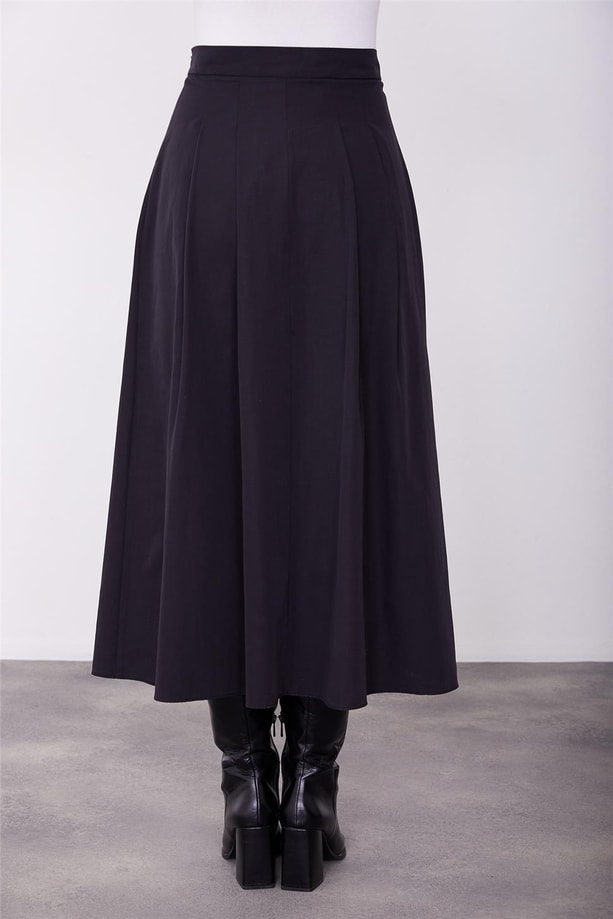 Armine Gabardin Cepli Etek 23K1506 Siyah
