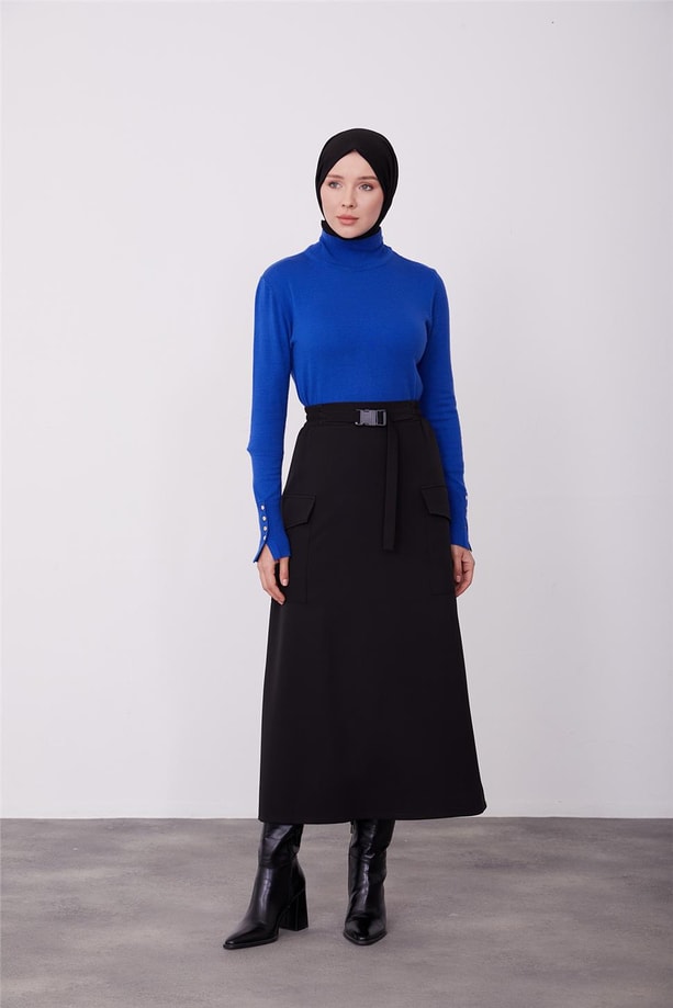 Armine Kargo Cepli Kalem Etek 23K1516 Siyah