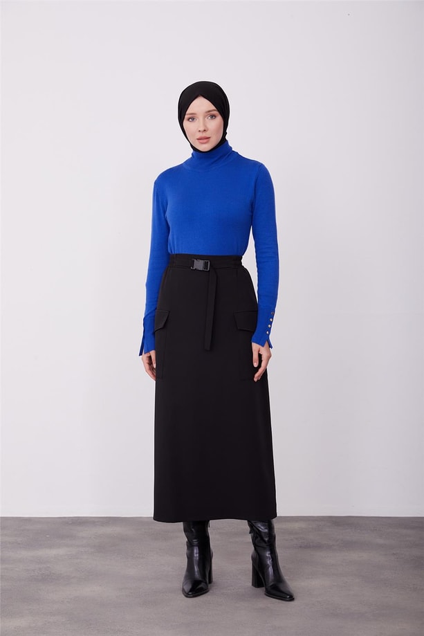 Armine Kargo Cepli Kalem Etek 23K1516 Siyah