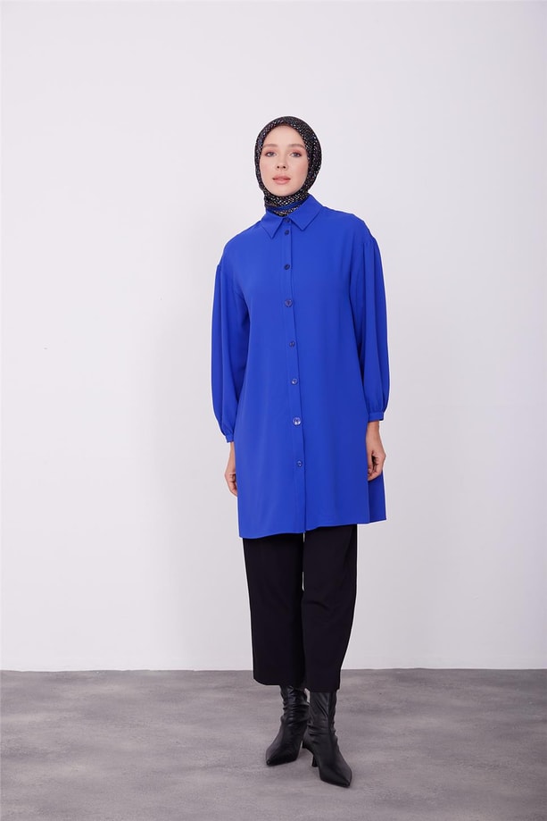 Zincir detaylı pantolon 23K2503 Siyah