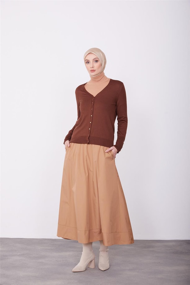 Armine Hırka 23KD2802 Kahverengi