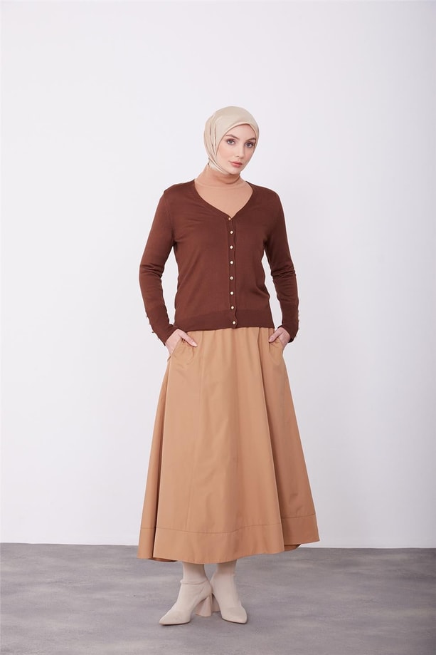 Armine Hırka 23KD2802 Kahverengi