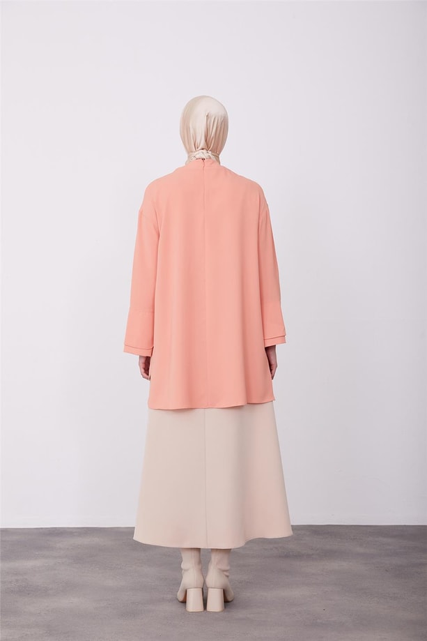 Armine Garnili Bluz 23K3344 Şeftali