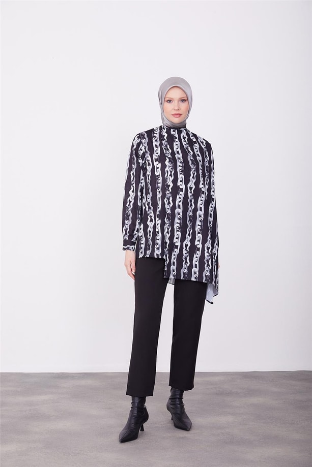 Armine Asimetrik Empirme 23K3413 Siyah