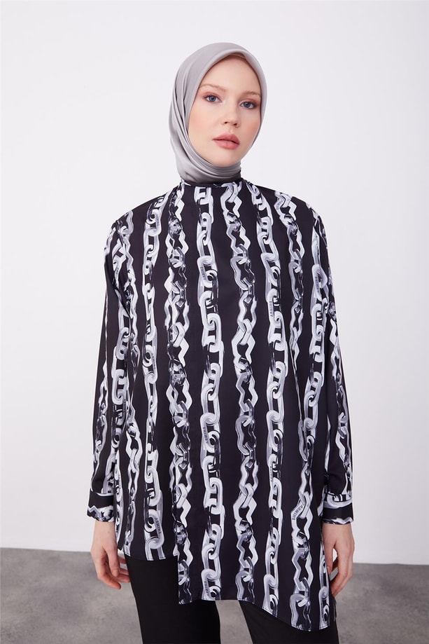 Armine Asimetrik Empirme 23K3413 Siyah