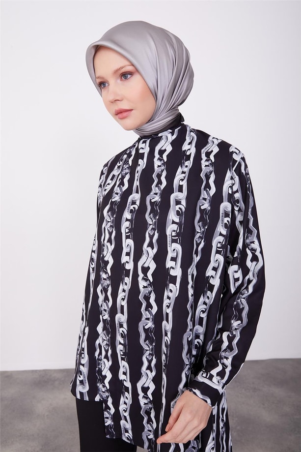 Armine Asimetrik Empirme 23K3413 Siyah