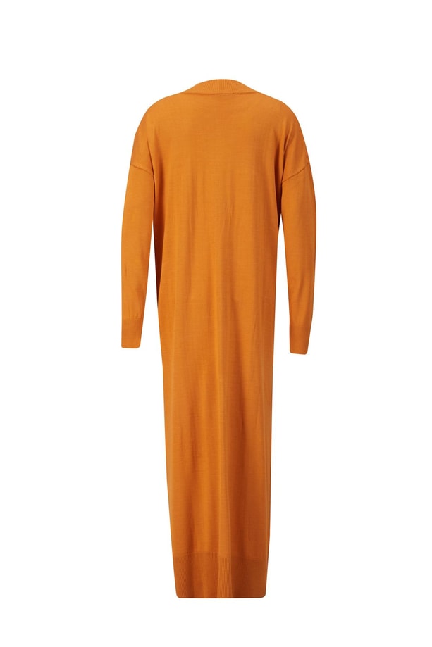 Armine Elbise 23KD4248 Yanık Oranj