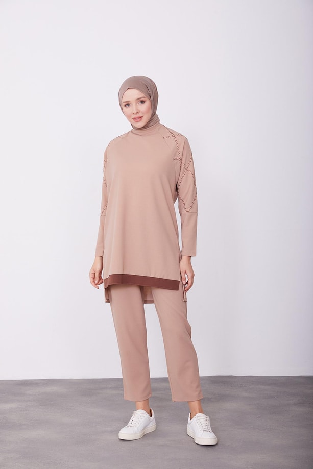 Armine Pantolonlu Takım 23KD4420 Bej