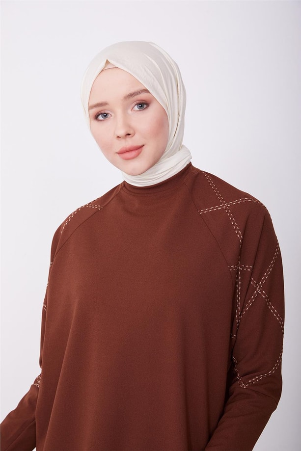 Armine Pantolonlu Takım 23KD4420 Kahverengi