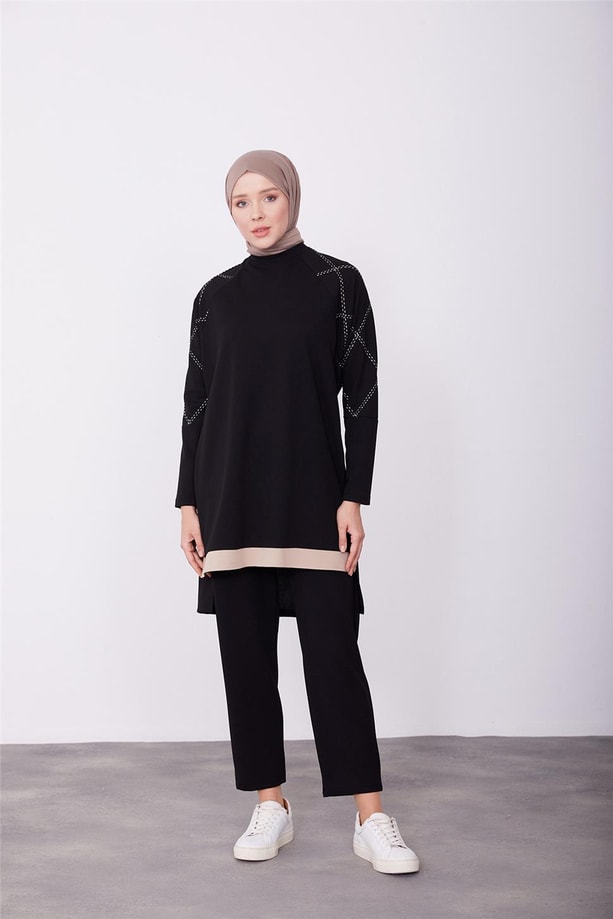 Armine Pantolonlu Takım 23KD4420 Siyah