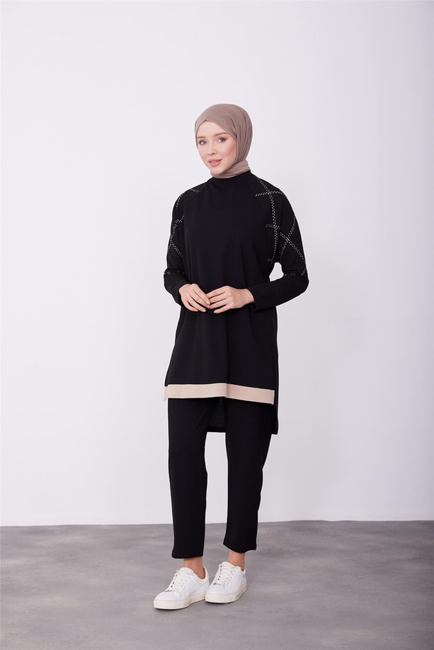 Armine Pantolonlu Takım 23KD4420 Siyah