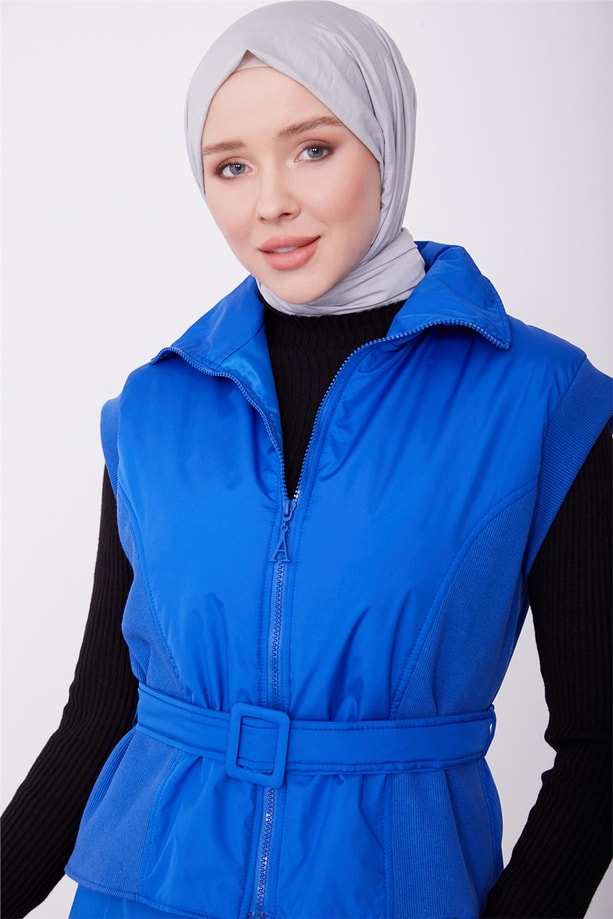 Armine Kaşkorseli Yelek 23K4603 Morcivert