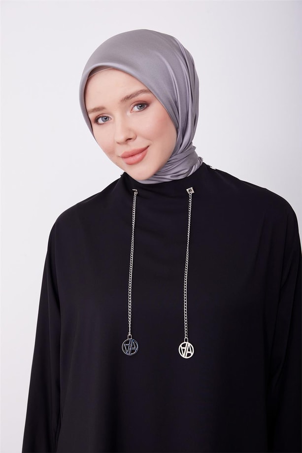 Armine Logolu Zincirli Tunik 23K4702 Siyah