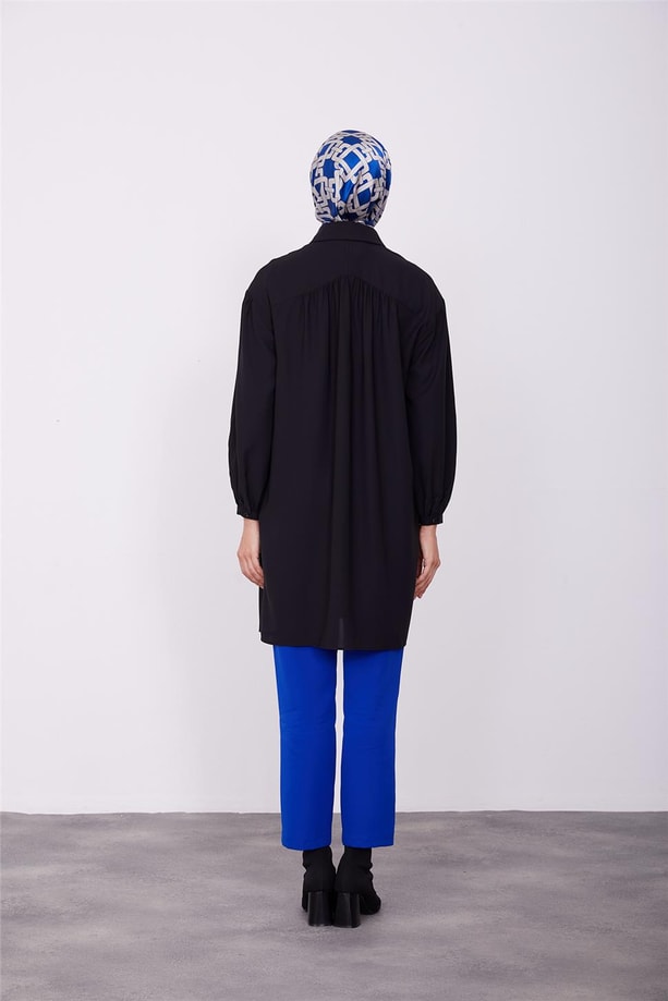 Boyut düğmeli tunik 23K4706 Siyah