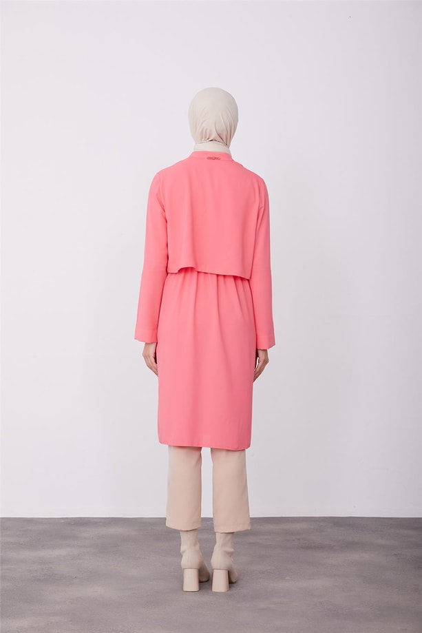 Aller detaylı tunik 23K4710 Koyu Pembe