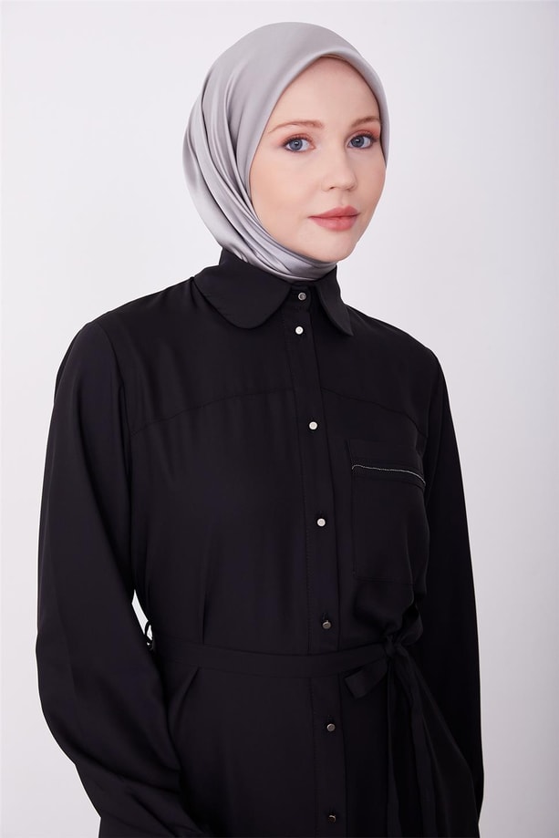 Armine Zincir Detaylı Tunik 23K4713 Siyah