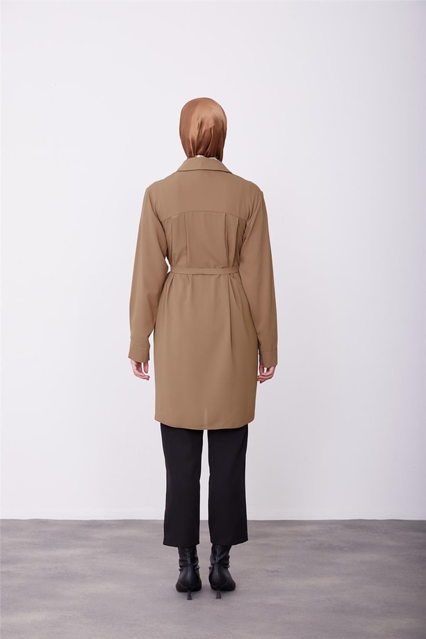 Armine Zincir Detaylı Tunik 23K4713 Badem