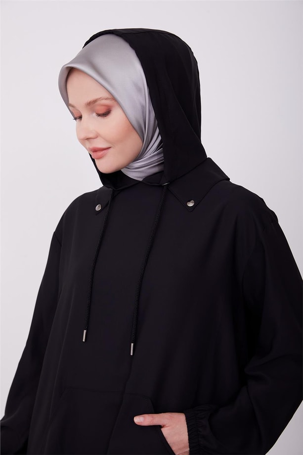 Armine Kapişonlu Tunik 23K4714 Siyah