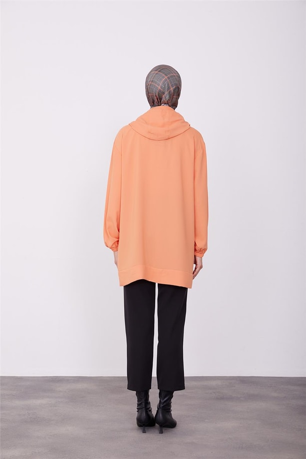 Armine Kapişonlu Tunik 23K4714 Mandarin