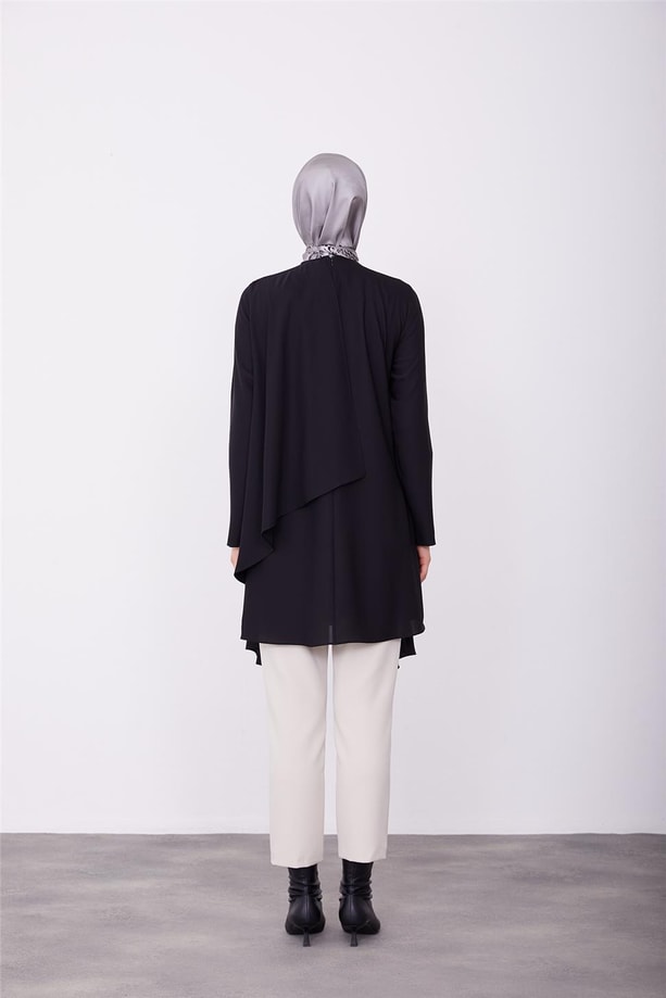 Armine Asimetrik Tunik 23K4715 Siyah