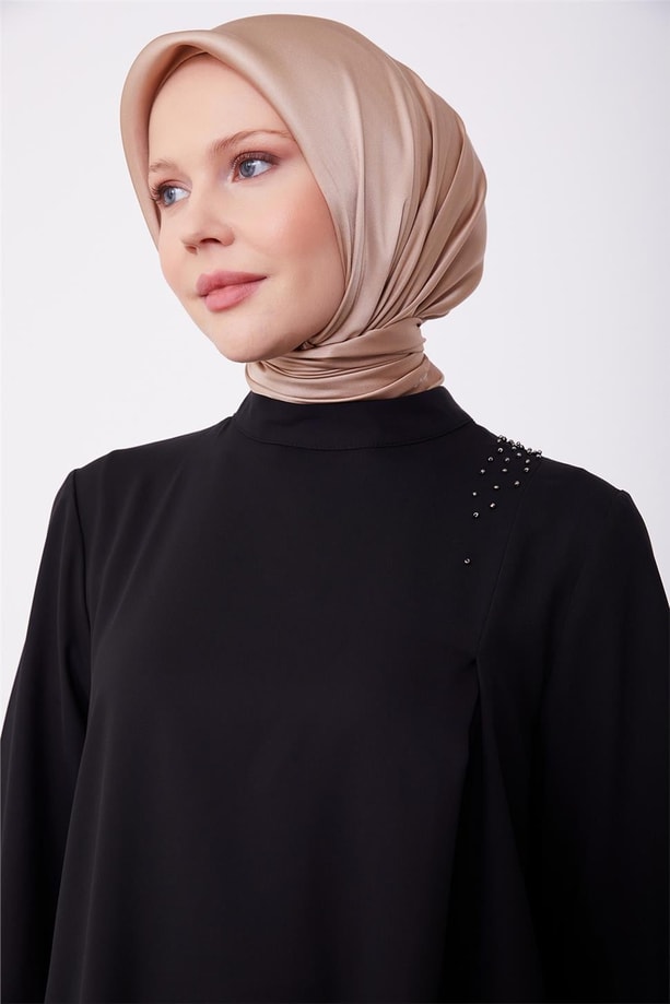 Armine İşleme Detaylı Tunik 23K4734 Siyah