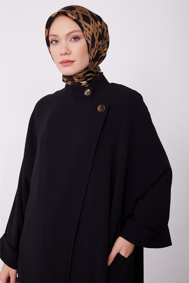 Armine Çapraz Kapamalı Bol Giyçık 23K5308 Siyah