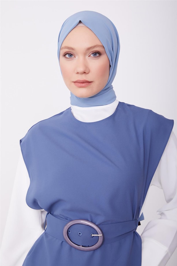 Armine Asimetrik Yelekli 3Lü Takım 23K6701 İndigo