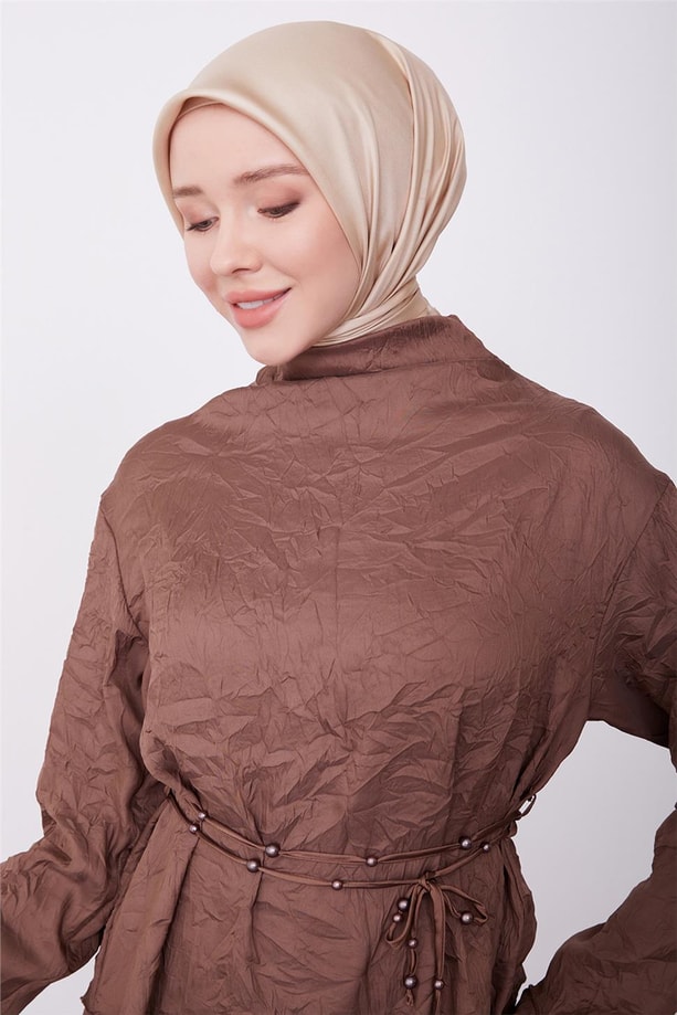 Armine İnci Kemerli Krinkıl Takım 23K6705 Acı Kahve