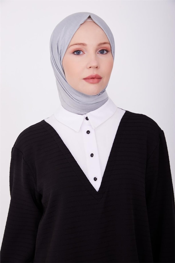 Armine Üstü Garnili Ve Ribana Detaylı Pantolonlu Takım 23K6712 Siyah