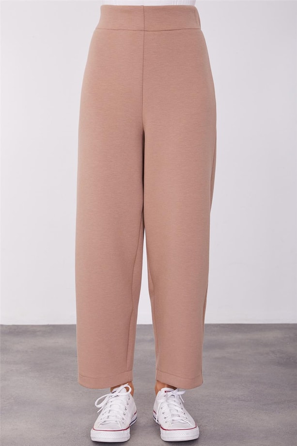Polo Yaka Örme Bluz Pantolon Takım 23K6730 Latte