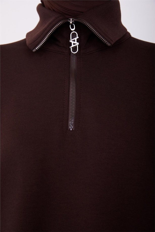 Polo Yaka Örme Bluz Pantolon Takım 23K6730 Acı Kahve
